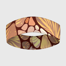 Повязка на голову 3D с принтом Коричнево бежевые пастельные камушки с яркими пальмовыми листами в Новосибирске,  |  | бежевые камни | бежевые камушки | бесшовный паттерн | галыши | интерьерный паттерн | камни | камни и пальмы | камушки | коричневые камни | листья | морские камни | морские камушки