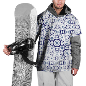Накидка на куртку 3D с принтом ПАТТЕРН | ГЕОМЕТРИЧЕСКИЙ ЗИМНИЙ в Новосибирске, 100% полиэстер |  | background | pattern | геометрические узоры | геометрия | желтый | орнамент | паттерн | синий | узор | узоры | фигуры | фон