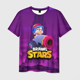 Мужская футболка 3D с принтом BrawlStars Бонни с пушкой Bonny в Белгороде, 100% полиэфир | прямой крой, круглый вырез горловины, длина до линии бедер | boni | bonnie | brawl | brawl stars | brawlstars | brawl_stars | бони | бонни | бравлстарс