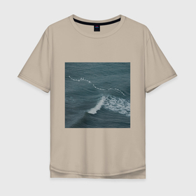Мужская футболка хлопок Oversize с принтом Everything comes in waves в Тюмени, 100% хлопок | свободный крой, круглый ворот, “спинка” длиннее передней части | Тематика изображения на принте: aethetic | inspiration | minimalism | motivation | ocean | pinterest | quote | sea | waves | вдохновение | волны | минимализм | море | мотивация | оптимизм | пинтерест | подарок девушке | природа | цитата | эстетика | эстетичный