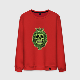 Мужской свитшот хлопок с принтом Green Skull в Екатеринбурге, 100% хлопок |  | death | devil | horror | reggae | skull | демон | дьявол | зло | зомби | призрак | регги | скелет | хоррор | хэллоуин | череп