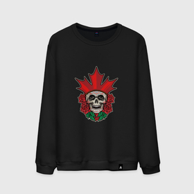 Мужской свитшот хлопок с принтом Canada Skull , 100% хлопок |  | canada | death | devil | horror | skull | демон | дьявол | зло | зомби | канада | призрак | скелет | хоррор | хэллоуин | череп