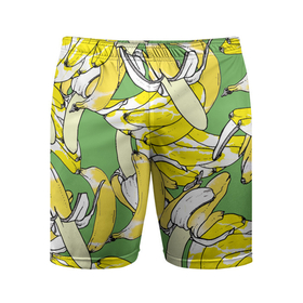 Мужские шорты спортивные с принтом Banana pattern   Summer   Food в Белгороде,  |  | banana | food | pattern | summer | банан | еда | лето | узор