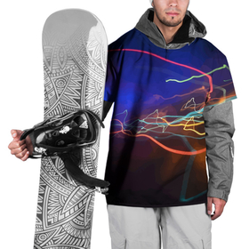 Накидка на куртку 3D с принтом Neon vanguard pattern   Lightning   Fashion 2023 в Новосибирске, 100% полиэстер |  | fashion | lightning | neon | pattern | vanguard | авангард | мода | молния | неон | узор