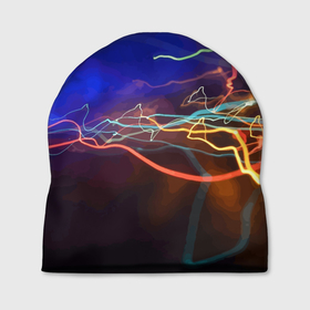 Шапка 3D с принтом Neon vanguard pattern   Lightning   Fashion 2023 в Курске, 100% полиэстер | универсальный размер, печать по всей поверхности изделия | fashion | lightning | neon | pattern | vanguard | авангард | мода | молния | неон | узор