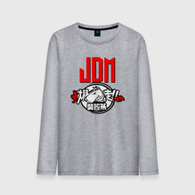 Мужской лонгслив хлопок с принтом JDM   Bull terrier   Japan в Екатеринбурге, 100% хлопок |  | bull terrier | dog | japan | jaw | jdm | style | бультерьер | собака | стиль | япония