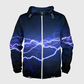 Мужская ветровка 3D с принтом Lightning   Fashion 2025   Neon , 100% полиэстер | подол и капюшон оформлены резинкой с фиксаторами, два кармана без застежек по бокам, один потайной карман на груди | fashion | flash | lightning | neon | вспышка | мода | молния | неон