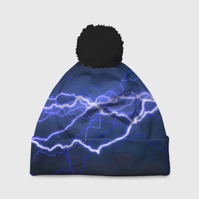 Шапка 3D c помпоном с принтом Lightning   Fashion 2025   Neon в Тюмени, 100% полиэстер | универсальный размер, печать по всей поверхности изделия | fashion | flash | lightning | neon | вспышка | мода | молния | неон