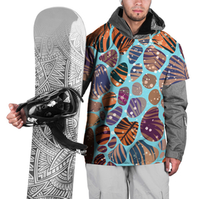 Накидка на куртку 3D с принтом Разноцветные камушки, цветной песок, пальмовые листья в Курске, 100% полиэстер |  | бесшовный | бесшовный паттерн | детский паттерн | камни | камушки | камушки на голубом фоне | камушки на пляже | пальмовые листья | пляжная тематика | пляжный | пляжный паттерн