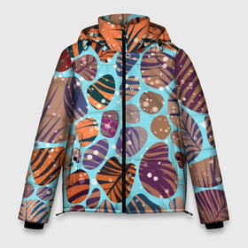 Мужская зимняя куртка 3D с принтом Разноцветные камушки, цветной песок, пальмовые листья в Кировске, верх — 100% полиэстер; подкладка — 100% полиэстер; утеплитель — 100% полиэстер | длина ниже бедра, свободный силуэт Оверсайз. Есть воротник-стойка, отстегивающийся капюшон и ветрозащитная планка. 

Боковые карманы с листочкой на кнопках и внутренний карман на молнии. | Тематика изображения на принте: бесшовный | бесшовный паттерн | детский паттерн | камни | камушки | камушки на голубом фоне | камушки на пляже | пальмовые листья | пляжная тематика | пляжный | пляжный паттерн