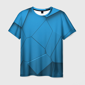 Мужская футболка 3D с принтом 3д геометрия , 100% полиэфир | прямой крой, круглый вырез горловины, длина до линии бедер | 3д | абсьтракция | выпуклость | геометрия | линии | ромбы | фигура
