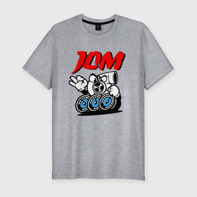 Мужская футболка хлопок Slim с принтом JDM   Engine   Japan в Курске, 92% хлопок, 8% лайкра | приталенный силуэт, круглый вырез ворота, длина до линии бедра, короткий рукав | engine | eyes | japan | jdm | power | style | двигатель | мощь | стиль | япония