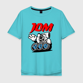 Мужская футболка хлопок Oversize с принтом JDM   Engine   Japan в Тюмени, 100% хлопок | свободный крой, круглый ворот, “спинка” длиннее передней части | engine | eyes | japan | jdm | power | style | двигатель | мощь | стиль | япония