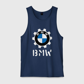 Мужская майка хлопок с принтом BMW | BMW в Белгороде, 100% хлопок |  | auto | b m w | bmv | bmw | logo | m power | moto | performance | power | series | sport | авто | б м в | бмв | лого | логотип | марка | мото | перфоманс | символ | спорт