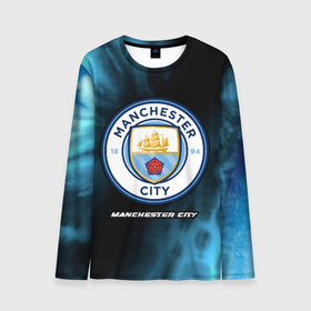 Мужской лонгслив 3D с принтом МАНЧЕСТЕР СИТИ | Manchester City 5 в Кировске, 100% полиэстер | длинные рукава, круглый вырез горловины, полуприлегающий силуэт | city | club | dye | footbal | logo | manchester | manchester city | tie | tiedye | знак | клуб | логотип | логотипы | манчестер | символ | символы | сити | форма | футбол | футбольная | футбольный