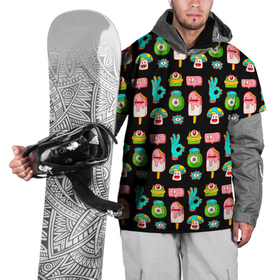 Накидка на куртку 3D с принтом Всякая всячина   Hype в Кировске, 100% полиэстер |  | eye | fingers | gesture | hand | hype | ice cream | monster | mushroom | pattern | star | глаз | гриб | жест | звезда | монстр | мороженое | пальцы | рука | узор | хайп