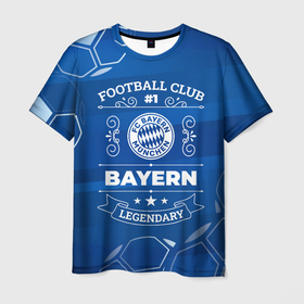 Мужская футболка 3D с принтом Bayern в Петрозаводске, 100% полиэфир | прямой крой, круглый вырез горловины, длина до линии бедер | bayern | club | football | logo | munchen | баерн | клуб | краска | краски | лого | мюнхен | мяч | символ | спорт | футбол | футболист | футболисты | футбольный