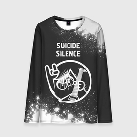 Мужской лонгслив 3D с принтом Suicide Silence   КОТ   Брызги в Тюмени, 100% полиэстер | длинные рукава, круглый вырез горловины, полуприлегающий силуэт | band | metal | paint | rock | silence | suicide | suicide silence | брызги | группа | кот | краска | рок | сайленс | суицайд