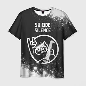 Мужская футболка 3D с принтом Suicide Silence   КОТ   Брызги в Тюмени, 100% полиэфир | прямой крой, круглый вырез горловины, длина до линии бедер | band | metal | paint | rock | silence | suicide | suicide silence | брызги | группа | кот | краска | рок | сайленс | суицайд