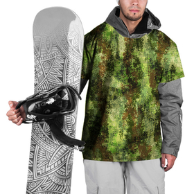 Накидка на куртку 3D с принтом Пиксельный камуфляж Шерхан Лес в Кировске, 100% полиэстер |  | камуфляж | лес | лесной | маскировка | милитари | пиксельный