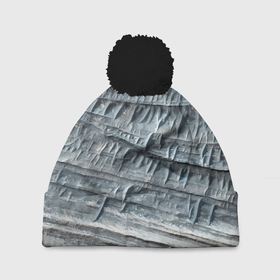 Шапка 3D c помпоном с принтом Текстура скалы   Mountain   Stone , 100% полиэстер | универсальный размер, печать по всей поверхности изделия | Тематика изображения на принте: mountain | nature | stone | texture | гора | камень | природа | текстура