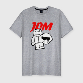Мужская футболка хлопок Slim с принтом JDM   Japan   Racer в Курске, 92% хлопок, 8% лайкра | приталенный силуэт, круглый вырез ворота, длина до линии бедра, короткий рукав | japan | jaw | jdm | racer | style | teeth | гонщик | зубы | пасть | стиль | япония