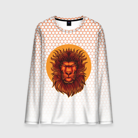 Мужской лонгслив 3D с принтом Солнечный   лев в Екатеринбурге, 100% полиэстер | длинные рукава, круглый вырез горловины, полуприлегающий силуэт | Тематика изображения на принте: король лев | лев | львенок | львица | солнечный | солнце