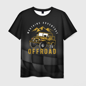 Мужская футболка 3D с принтом Внедорожник  Off   road в Санкт-Петербурге, 100% полиэфир | прямой крой, круглый вырез горловины, длина до линии бедер | Тематика изображения на принте: jeep | off road | внедорожник | внедорожье | джип