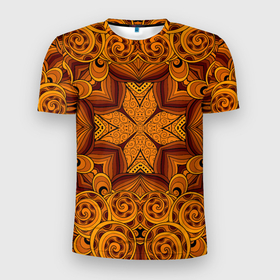 Мужская футболка 3D Slim с принтом Классическая абстракция в Новосибирске, 100% полиэстер с улучшенными характеристиками | приталенный силуэт, круглая горловина, широкие плечи, сужается к линии бедра | abstract | абстракция | геометрия | калейдоскоп | линии | паттерн | текстура | узор | узоры