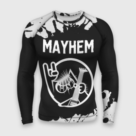 Мужской рашгард 3D с принтом Mayhem + КОТ + Краска в Петрозаводске,  |  | band | mayhem | metal | paint | rock | брызги | группа | кот | краска | мэйхем | рок