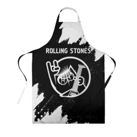 Фартук 3D с принтом Rolling Stones   КОТ   Краска в Петрозаводске, 100% полиэстер | общий размер — 65 х 85 см, ширина нагрудника — 26 см, горловина — 53 см, длина завязок — 54 см, общий обхват в поясе — 173 см. Принт на завязках и на горловине наносится с двух сторон, на основной части фартука — только с внешней стороны | band | metal | rock | rolling | rolling stones | stones | группа | кот | краска | рок | роллинг | стоунз