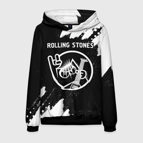 Мужская толстовка 3D с принтом Rolling Stones   КОТ   Краска в Новосибирске, 100% полиэстер | двухслойный капюшон со шнурком для регулировки, мягкие манжеты на рукавах и по низу толстовки, спереди карман-кенгуру с мягким внутренним слоем. | band | metal | rock | rolling | rolling stones | stones | группа | кот | краска | рок | роллинг | стоунз