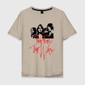 Мужская футболка хлопок Oversize с принтом Pink Floyd rock в Санкт-Петербурге, 100% хлопок | свободный крой, круглый ворот, “спинка” длиннее передней части | pink floyd | rock | группа | пинкфлойд | рок
