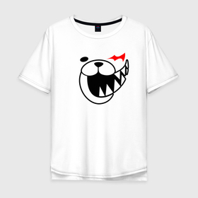 Мужская футболка хлопок Oversize с принтом danganronpa черный в Екатеринбурге, 100% хлопок | свободный крой, круглый ворот, “спинка” длиннее передней части | anime | danganronpa | danganronpa 2 | danganronpa v3 | fnf | monokuma | music | ultra despair girls