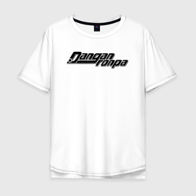 Мужская футболка хлопок Oversize с принтом danganronpa | logo в Новосибирске, 100% хлопок | свободный крой, круглый ворот, “спинка” длиннее передней части | anime | danganronpa | danganronpa 2 | danganronpa v3 | fnf | monokuma | music | ultra despair girls
