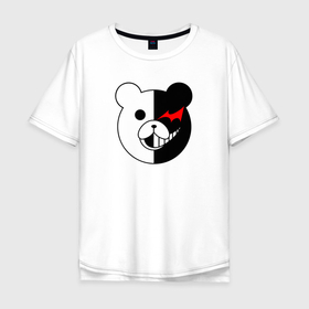 Мужская футболка хлопок Oversize с принтом danganronpa 2 в Санкт-Петербурге, 100% хлопок | свободный крой, круглый ворот, “спинка” длиннее передней части | anime | danganronpa | danganronpa 2 | danganronpa v3 | fnf | monokuma | music | ultra despair girls