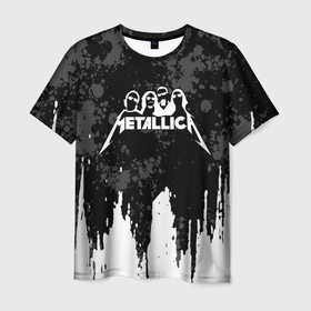 Мужская футболка 3D с принтом metallica   музыканты , 100% полиэфир | прямой крой, круглый вырез горловины, длина до линии бедер | lyrics | metallica | metallica live | music | pop | rock | кот | котэ | металлика | музыка | рок