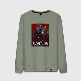 Мужской свитшот хлопок с принтом Альбедо арт , 100% хлопок |  | albedo | anime | overlord | альбедо | аниме | анимэ | повелитель