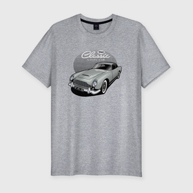 Мужская футболка хлопок Slim с принтом retro  car в Санкт-Петербурге, 92% хлопок, 8% лайкра | приталенный силуэт, круглый вырез ворота, длина до линии бедра, короткий рукав | car | retro | авто | автомобиль | ретро | старая машина | тачка