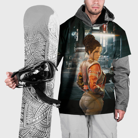 Накидка на куртку 3D с принтом Панам  киберпанк2077 , 100% полиэстер |  | 