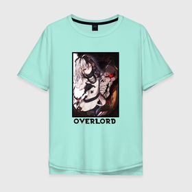 Мужская футболка хлопок Oversize с принтом Оверлорд art , 100% хлопок | свободный крой, круглый ворот, “спинка” длиннее передней части | anime | momonga | overlord | аниме | анимэ | момонга | повелитель