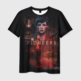 Мужская футболка 3D с принтом Vampire: The Masquerade  Bloodlines 2 Pioneers в Новосибирске, 100% полиэфир | прямой крой, круглый вырез горловины, длина до линии бедер | вампиры | клан | мир тьмы | оборотни | сиэтл | слабокровный