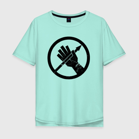 Мужская футболка хлопок Oversize с принтом Альфа 1. в Тюмени, 100% хлопок | свободный крой, круглый ворот, “спинка” длиннее передней части | scp | альфа 1 | багряная десница | знак | логотип | надпись | оперативные группы