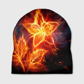 Шапка 3D с принтом Flower   Neon   Fashion 2035   Flame , 100% полиэстер | универсальный размер, печать по всей поверхности изделия | fashion | fire | flame | flower | neon | мода | неон | огонь | пламя | цветок
