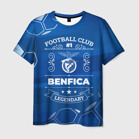 Мужская футболка 3D с принтом Benfica FC 1 в Белгороде, 100% полиэфир | прямой крой, круглый вырез горловины, длина до линии бедер | Тематика изображения на принте: benfica | club | football | logo | бенфика | звезды | клуб | космос | лого | мяч | символ | спорт | футбол | футболист | футболисты | футбольный