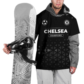 Накидка на куртку 3D с принтом Chelsea Форма Champions , 100% полиэстер |  | Тематика изображения на принте: chelsea | club | football | logo | paint | брызги | клуб | краска | лого | мяч | символ | спорт | форма | футбол | футболист | футболисты | футбольный | челси