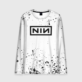 Мужской лонгслив 3D с принтом Nine Inch Nails. в Новосибирске, 100% полиэстер | длинные рукава, круглый вырез горловины, полуприлегающий силуэт | inch | interscope | music | nails | nin | nine | nine inch nails | nine inch nails vevo | nothing | reznor | rock | trent reznor
