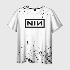 Мужская футболка 3D с принтом Nine Inch Nails. в Белгороде, 100% полиэфир | прямой крой, круглый вырез горловины, длина до линии бедер | inch | interscope | music | nails | nin | nine | nine inch nails | nine inch nails vevo | nothing | reznor | rock | trent reznor