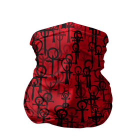 Бандана-труба 3D с принтом Знаки вампиров в Курске, 100% полиэстер, ткань с особыми свойствами — Activecool | плотность 150‒180 г/м2; хорошо тянется, но сохраняет форму | вампир | красный | паттерн | секта | символ