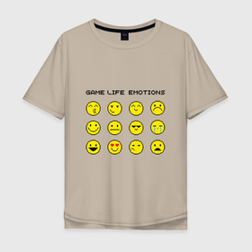 Мужская футболка хлопок Oversize с принтом Life game emotions black , 100% хлопок | свободный крой, круглый ворот, “спинка” длиннее передней части | 8 | 8 бит | 90 | 90е | art | bit | black | emoji | emoticon | emotions | game | life | minimalism | pixel | retro | sega | vintage | арт | винтаж | жизнь | игра | надпись | пиксели | пиксель | ретро | сега | смайлик | смайлы | текст | цитата | эмодзи | эм